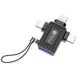مبدل 3 در 1 USB به Lightning+Type-C+Micro پرووان مدل PCO10